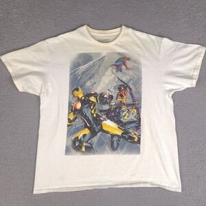 Marvel T-Shirt Mens XL Spiderman Ironman Super Heros